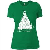Merry Catmas - Merry Christmas Cat Lover Mug PINGPONG - Ladies' Boyfriend T-Shirt