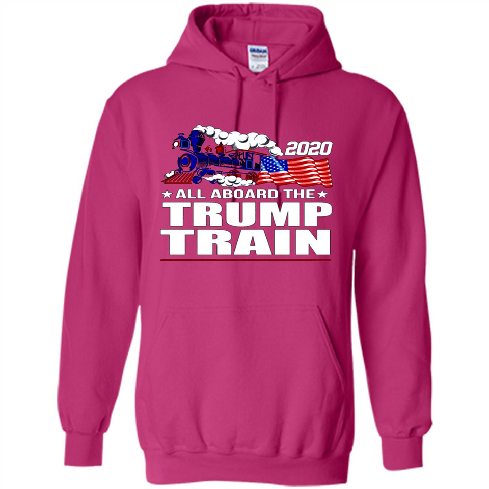 All Board The Trump Train 2020 Patriotic U.S Flag pingpong - Hoodie
