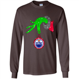 GRINCH HAND HOLDING EDMONTON OILERS GLITTER CHRISTMAS PINGPONG