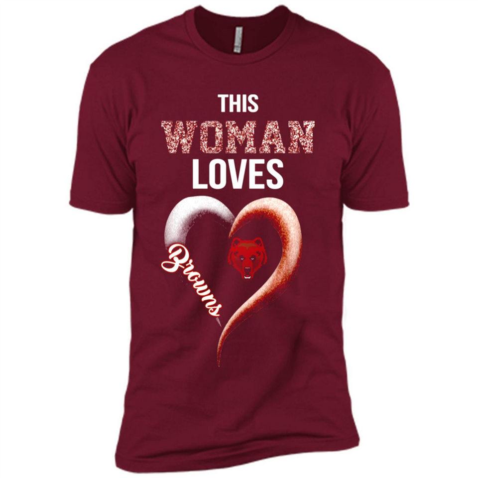 This Woman love Browns NFL football team - Premium Short Sleeve T-Shirt