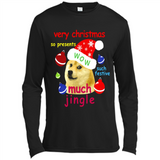 Christmas Doge Meme Shirts Funny Santa Shiba Inu Dog - Canvas Long Sleeve T-Shirt