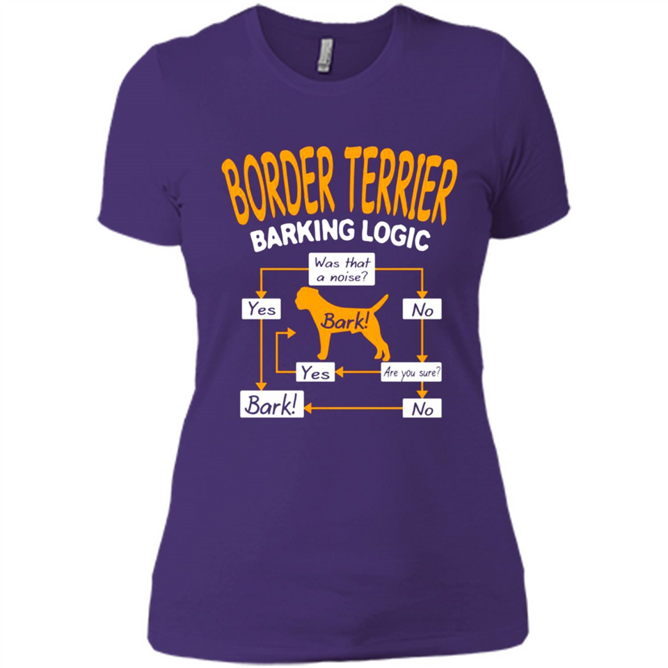 Border Terrier Barking Logic - Ladies' Boyfriend T-Shirt