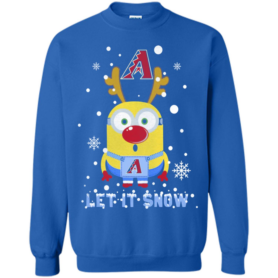 Minion Arizona Diamondbacks Ugly Christmas Sweater Let it Snow - Sweatshirt