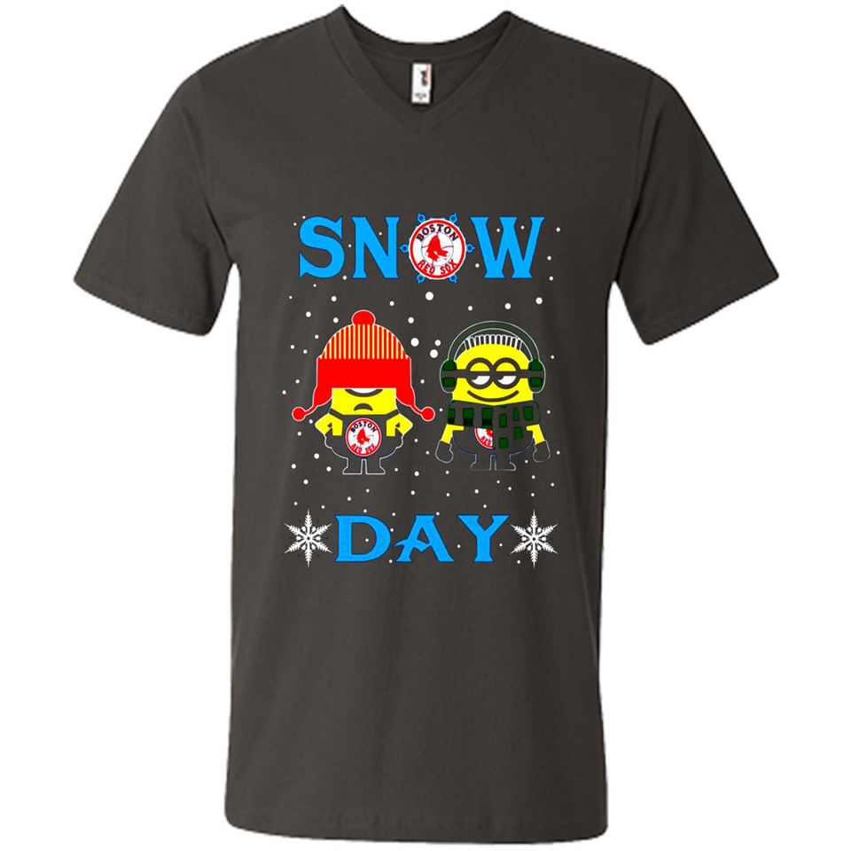 Snow Day Shirt For Boston Red Sox Vs Minion Fans pingpong