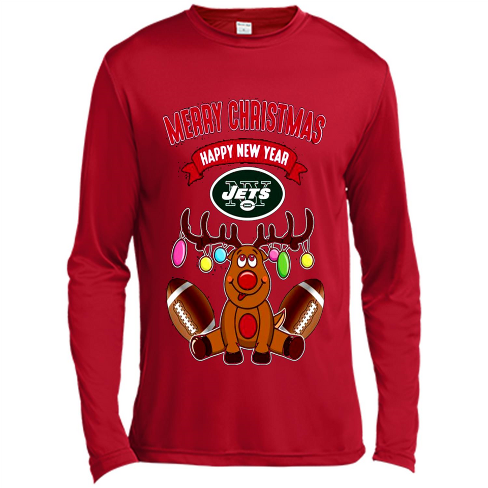 New York Jets NFL Reindeer Funny Merry Christmas And Happy New Year