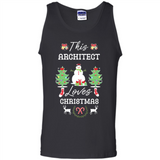 This Architect Loves Christmas Tree Shirt with Snowman