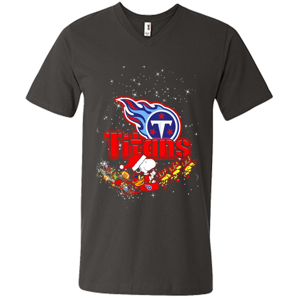 Snoopy Christmas Tennessee Titans - Men's V-Neck
