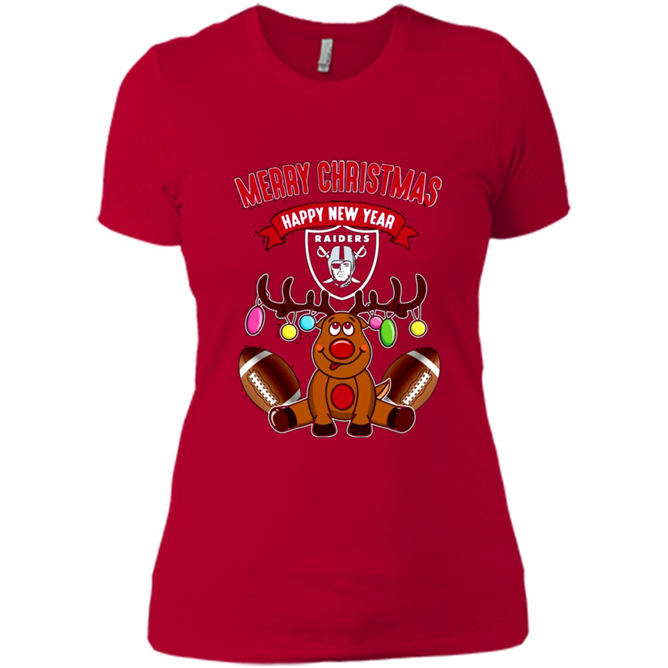Oakland Raiders NFL Reindeer Funny Merry Christmas And Happy New Year