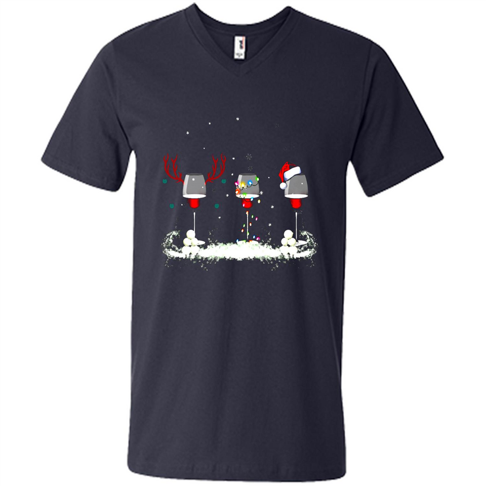 Christmas Red Wine - Merry Xmas T-Shirt - Men's V-Neck
