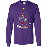 Merry And Bright Plumber Christmas Tree Shirt PINGPONG - Long Sleeve T-Shirt