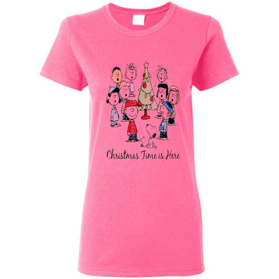 Snoopy Christmas Time Is Here Sporty T-Shirt - Ladies Short-Sleeve