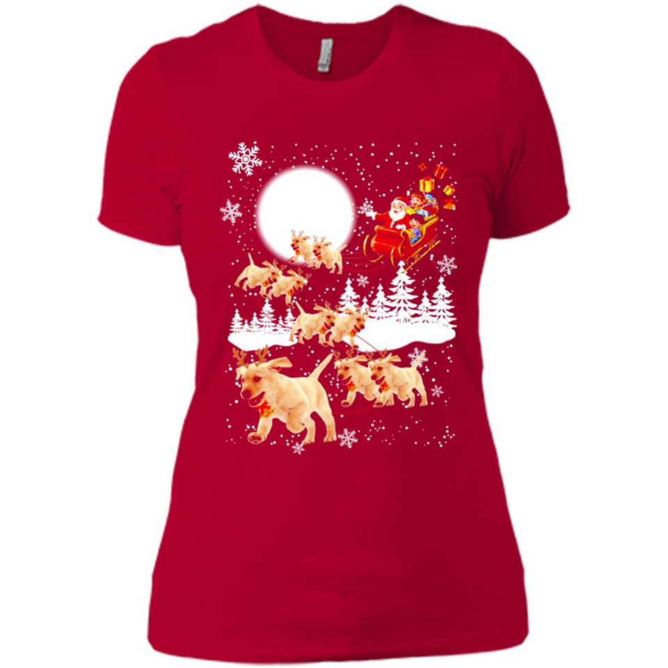 Christmas Santa Golden Retriever Sleigh For Labrador Retriever