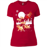 Christmas Santa Golden Retriever Sleigh For Labrador Retriever