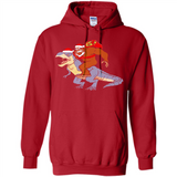Bigfoot Riding Dinosaurus T-Shirt Funny Bigfoot Santa - Hoodie