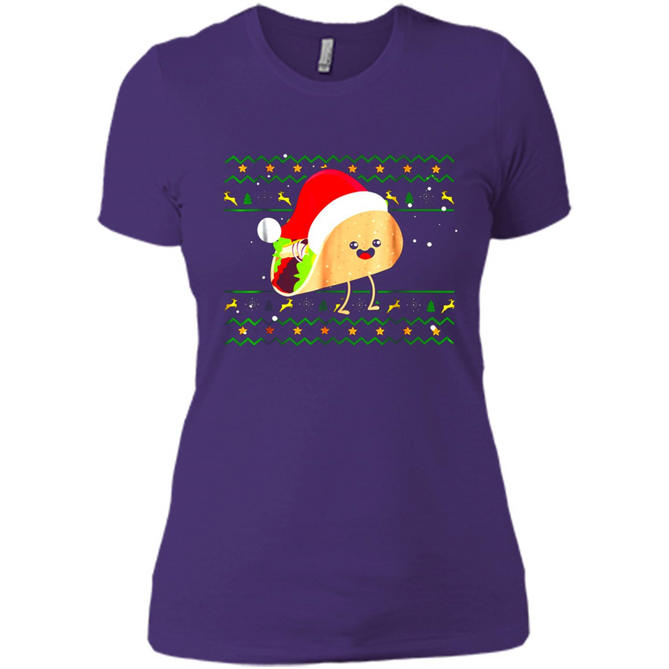 TACO Santa Hat Ugly Christmas shirt Ladies' Boyfriend