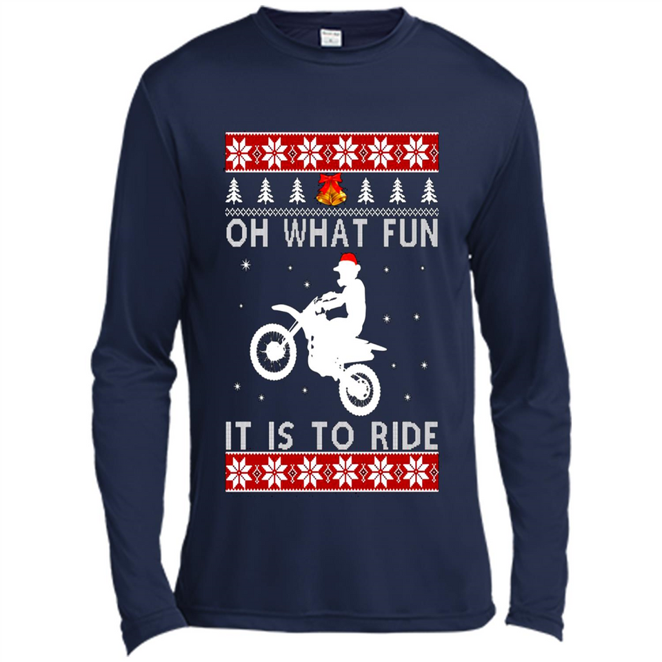 Motocross oh what fun it is to ride Christmas sweater PINGPONG