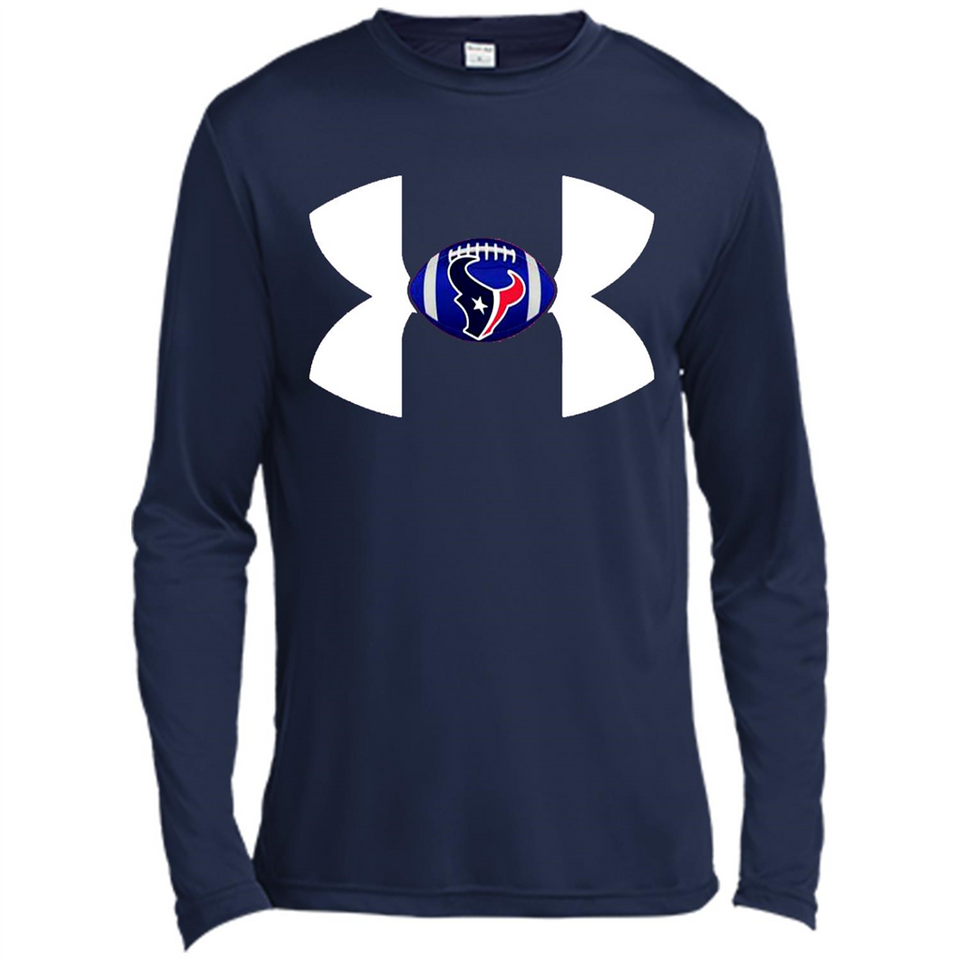 Houston Texans Under Armour Logo - Canvas Long Sleeve T-Shirt