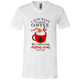 I Just Want To Drink Coffee And Watch Hallmark Christmas Movies All Day MERCHCUTE - Canvas Unisex V-Neck