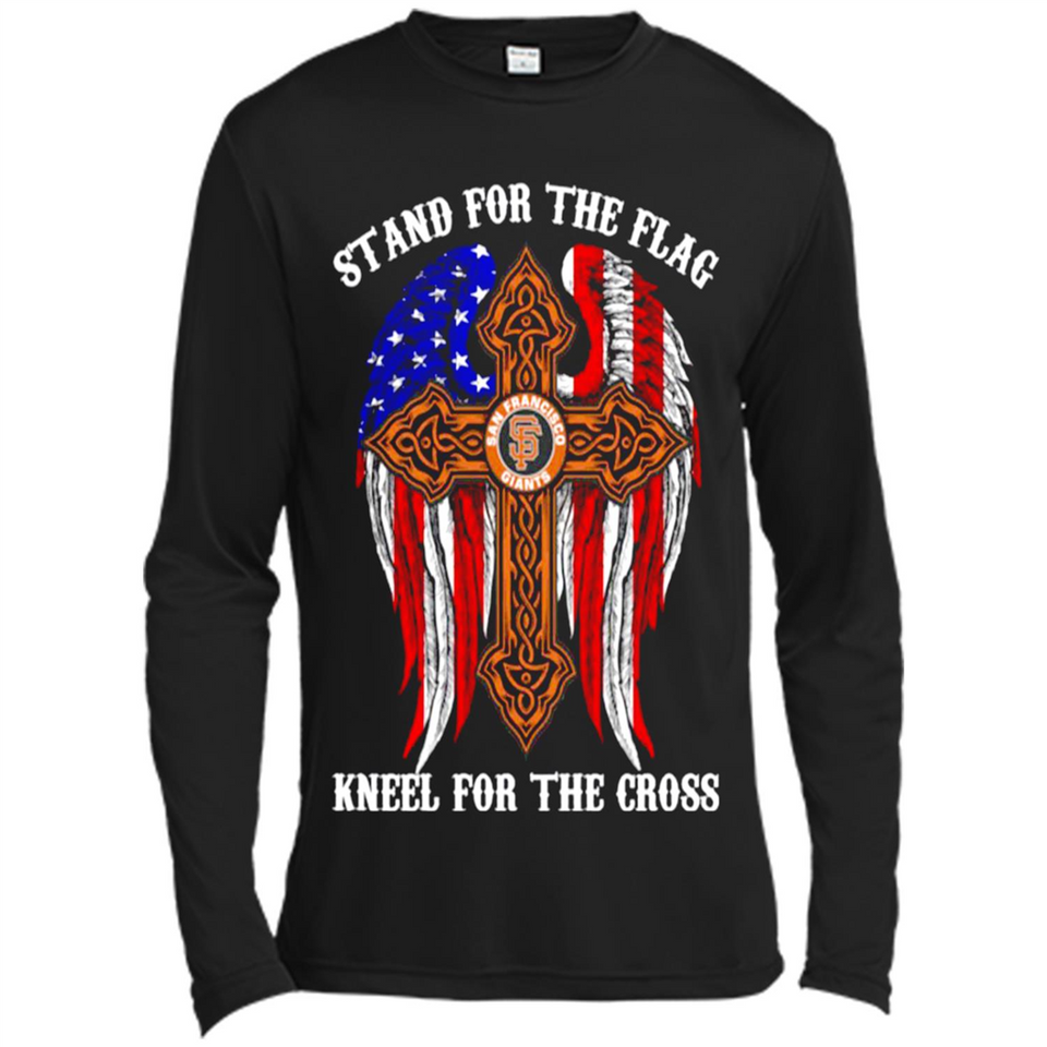 Francisco Giants - stand for the flag kneel for the cross