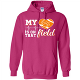 Clemson Tiger Paw Football My Heart is on that Field - Hoodie