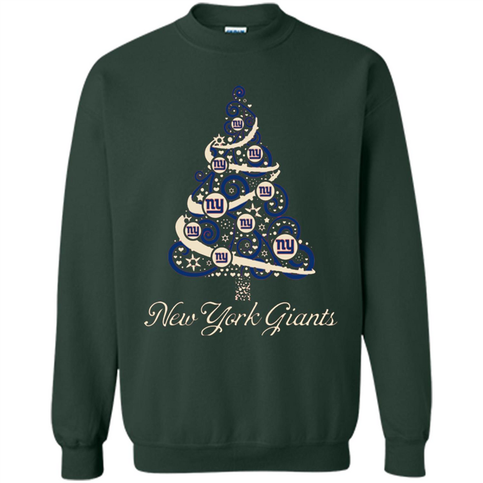 New York Giants NFL Football Team Logo Christmas Tree T-Shirt - Sweatshirt