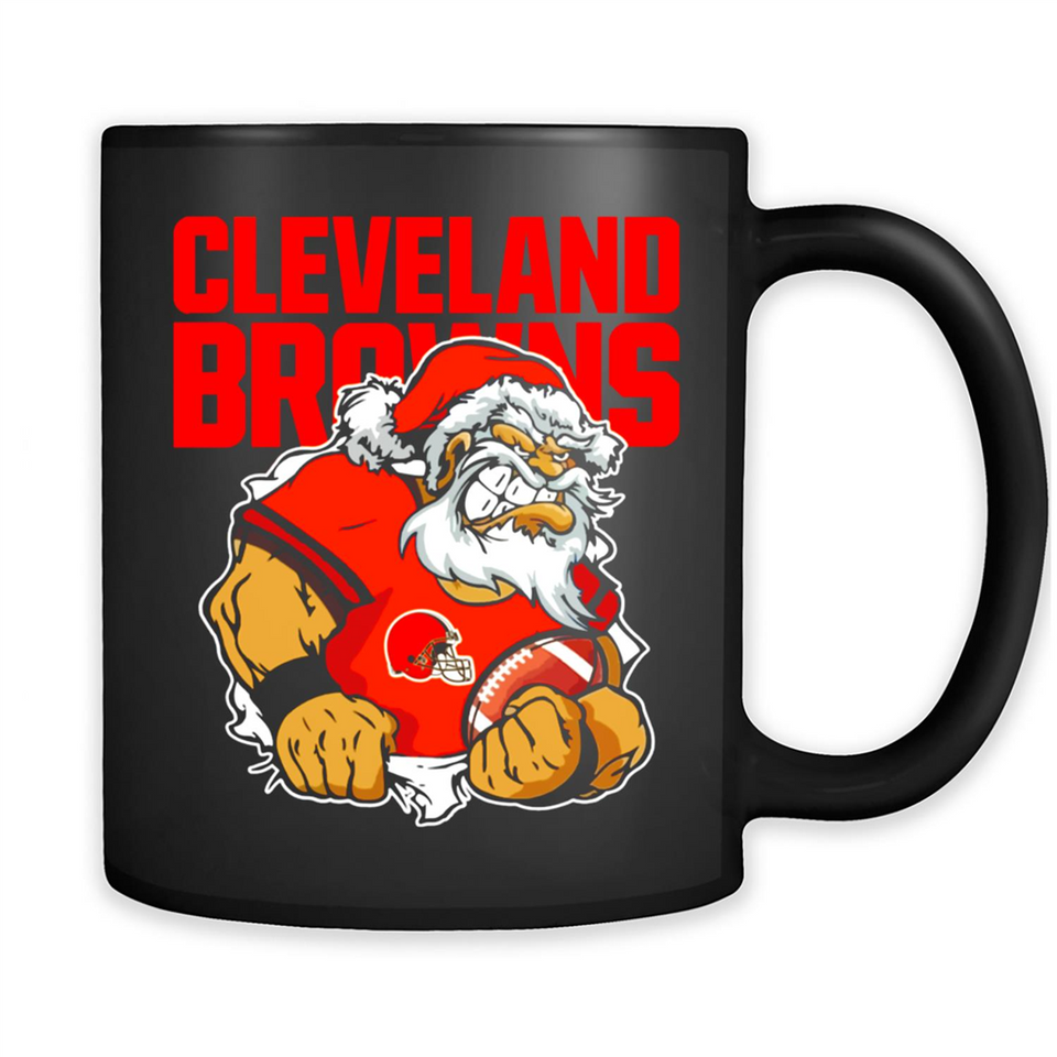 Grumpy Santa Claus Cleveland Browns Football Team PINGPONG