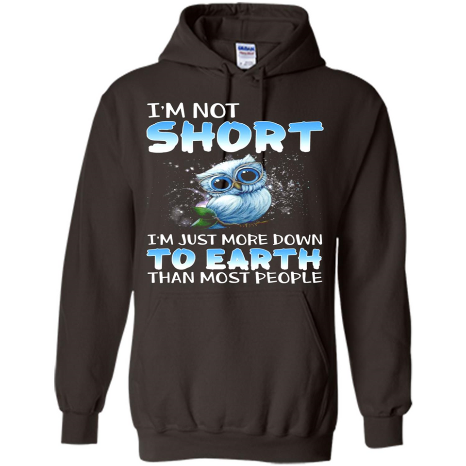 The owl I'm not short I just more down to Earth than most people - Hoodie