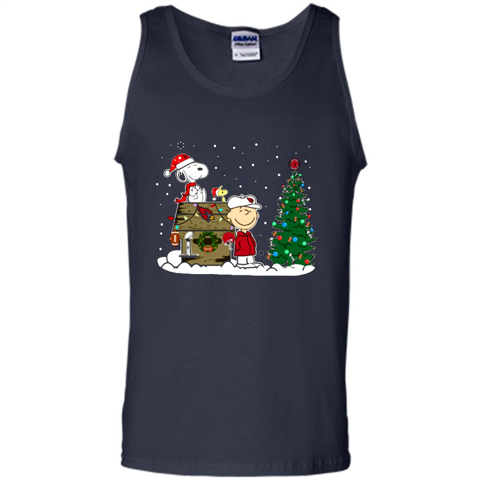Arizona Cardinals Snoopy The Peanuts Movie Christmas Football Super Bowl pingpong - Tank Top