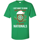 I Just Want To Drink Hot Chocolate & Watch Washington Nationals Ugly Christmas Sweater PINGPONG