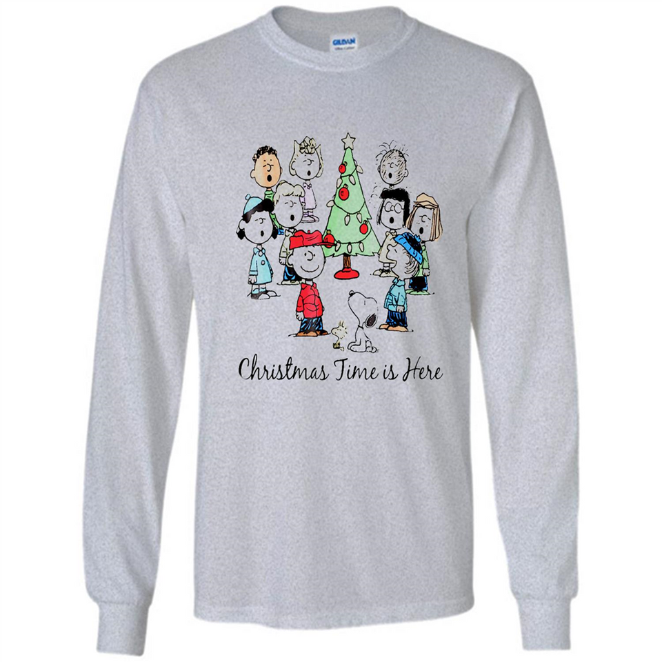 Snoopy Christmas Time Is Here Sporty T-Shirt - Long Sleeve T-Shirt