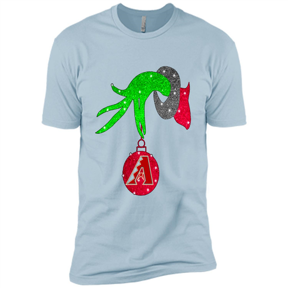 GRINCH HAND HOLDING ARIZONA DIAMONDBACKS GLITTER CHRISTMAS PINGPONG