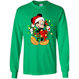 Disney Mickey Mouse Christmas Lights Sweatshirt - Long Sleeve T-Shirt