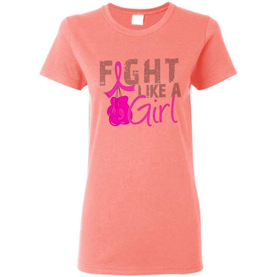 Fight Like A Girl Breast Cancer Awareness - Ladies Short-Sleeve