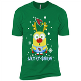 Minion Arizona Cardinals Ugly Christmas Sweater Let it Snow - Premium Short Sleeve T-Shirt