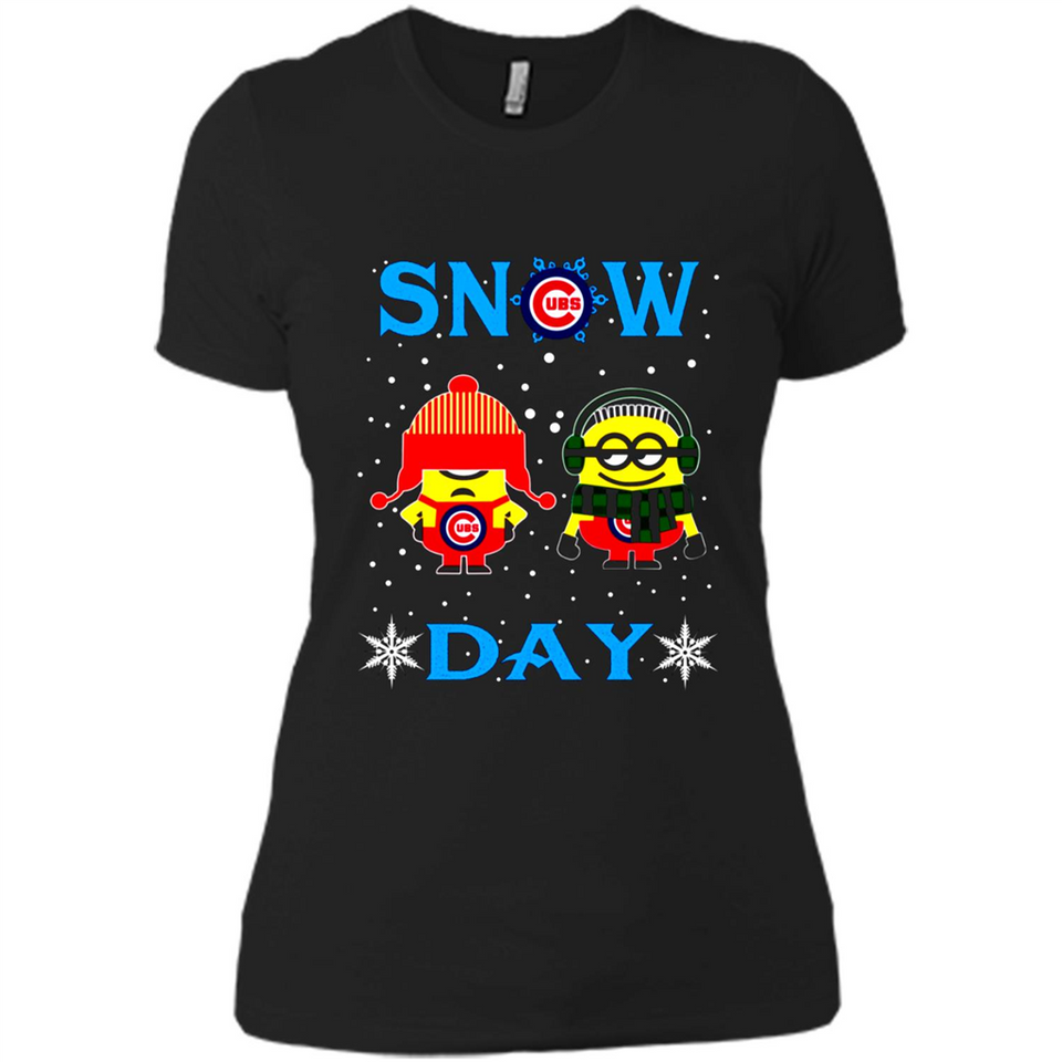 Snow Day Shirt For Chicago Cubs Vs Minion Fans pingpong