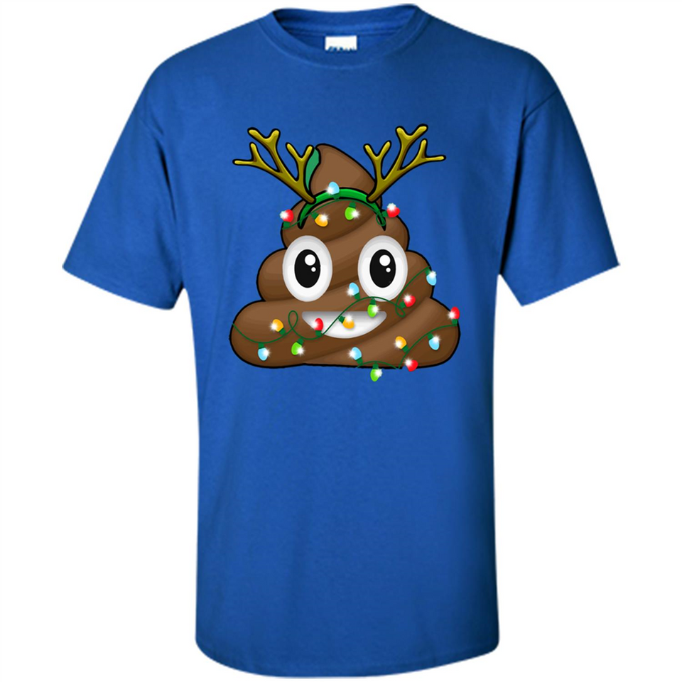 Reindeer Poop Emoji Cute Merry Christmas T-Shirt - Shirt