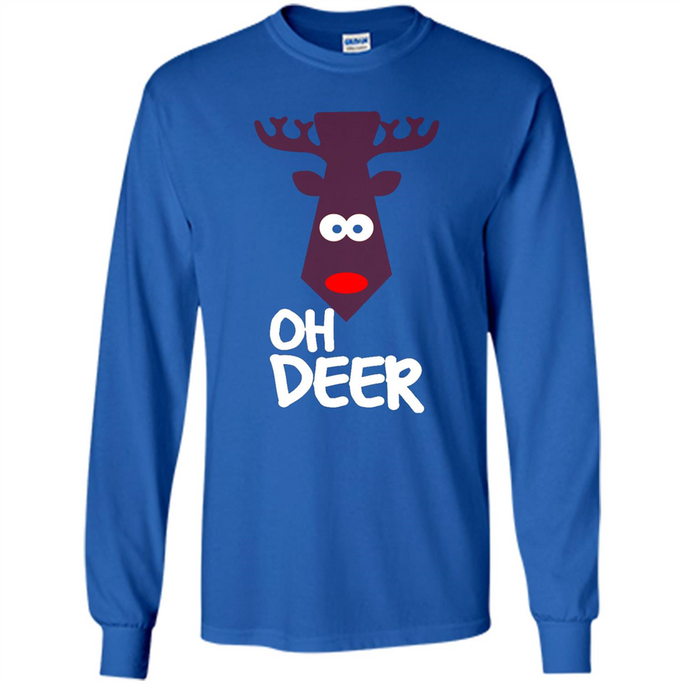 Oh Deer Christmas Reindeer Black mugs PINGPONG - Long Sleeve T-Shirt