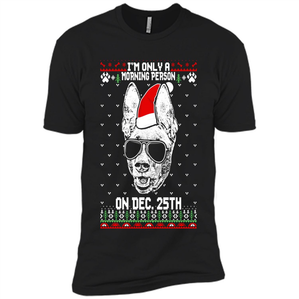 Morning Person Pharaoh Hound Funny Xmas - Premium Short Sleeve T-Shirt