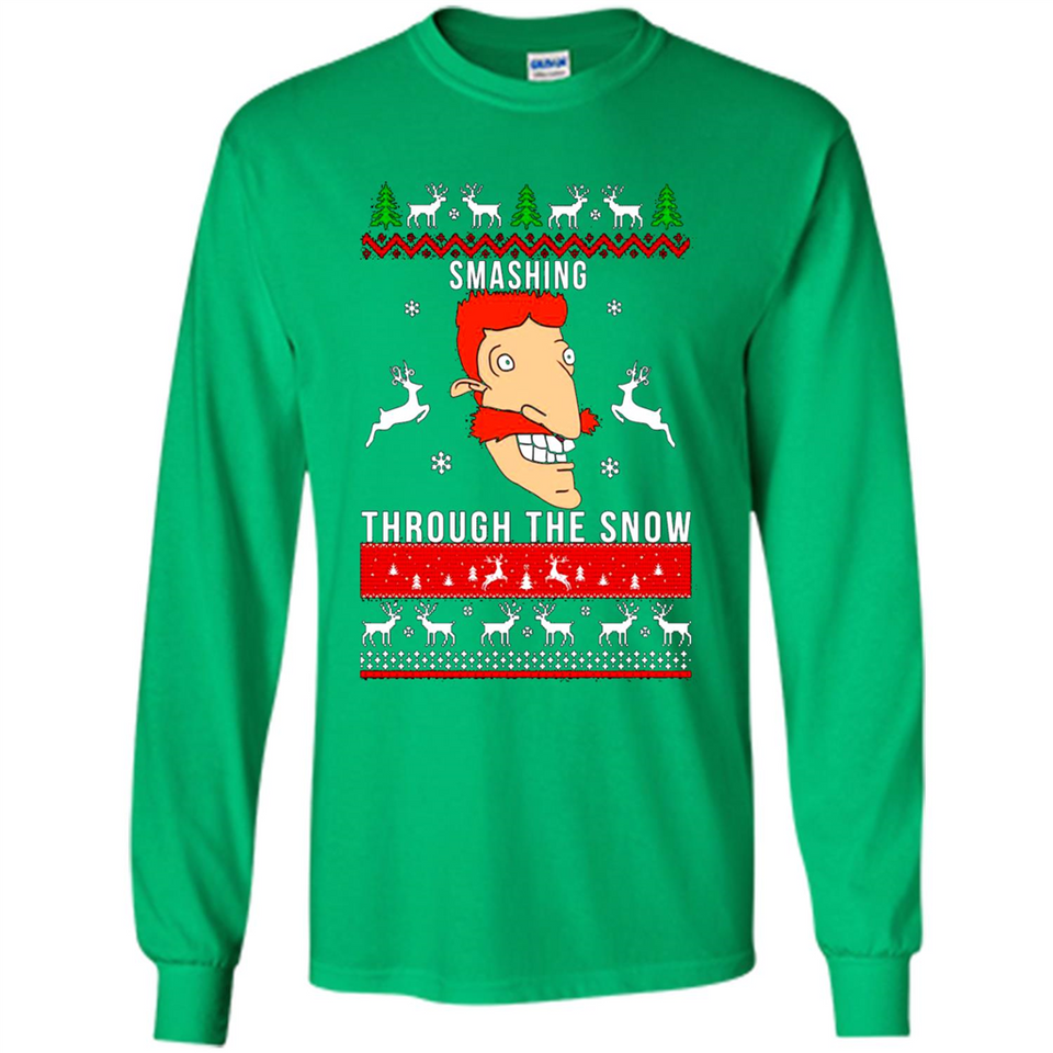 Nigel Thornberry Smashing through the snow Christmas sweatshirt PINGPONG