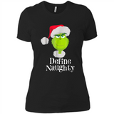Santa Grinch Define Naughty Christmas Sweatshirt - Ladies' Boyfriend T-Shirt