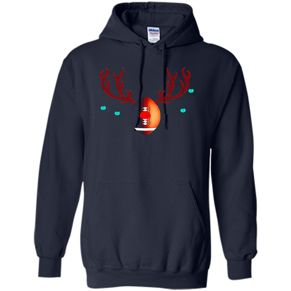 Football Christmas Shirt Reindeer Christmas Football Funny - Hoodie