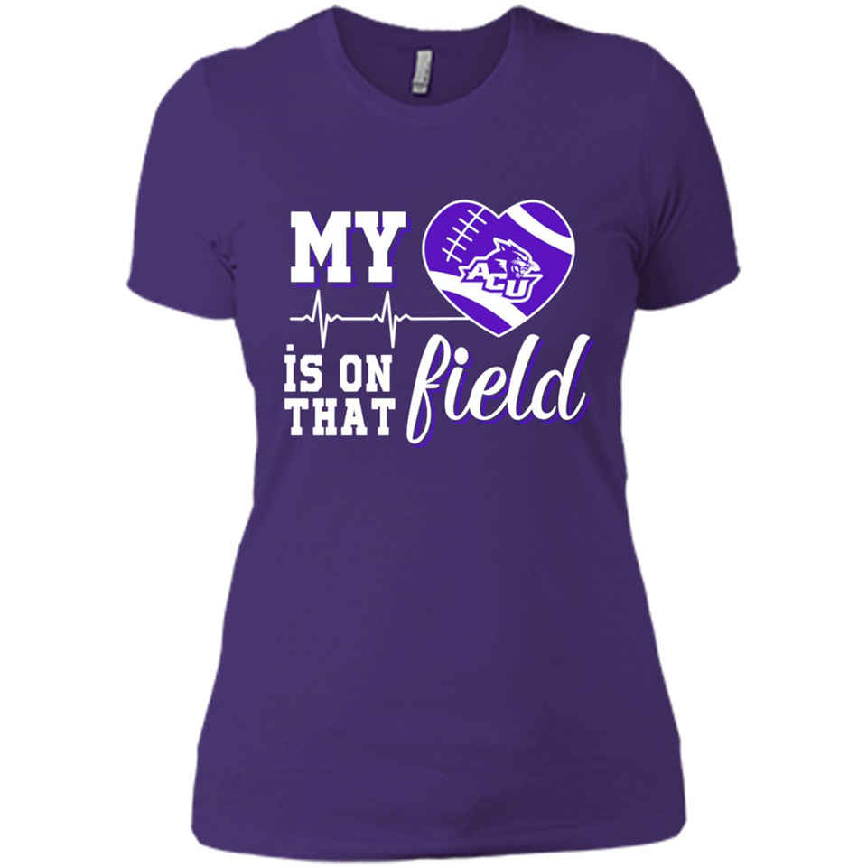 Abilene Christian Wildcats Football My Heart is on that Field - Ladies' Boyfriend T-Shirt