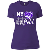 Abilene Christian Wildcats Football My Heart is on that Field - Ladies' Boyfriend T-Shirt
