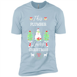 This Plumber Loves Christmas Tree Shirt with Snowman