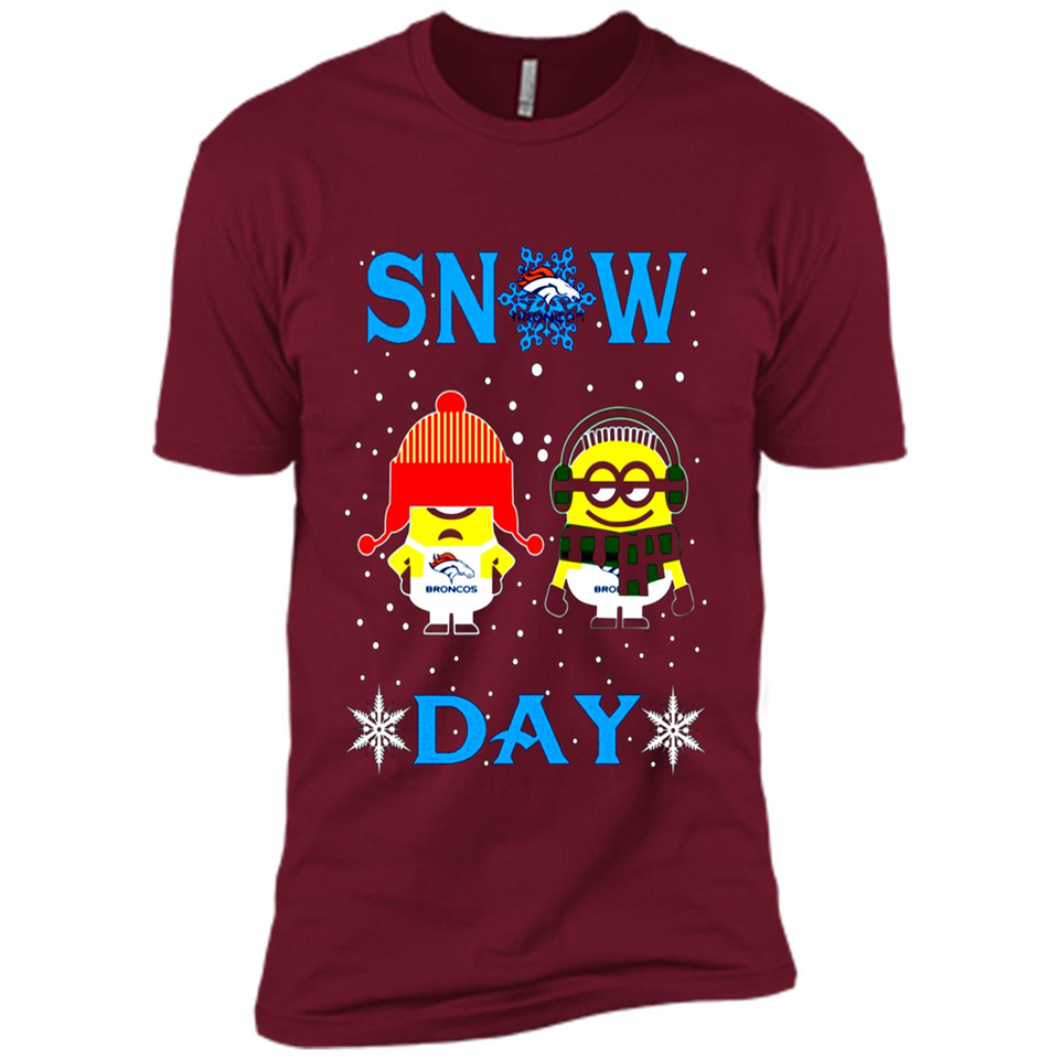 Snow Day Shirt For Denver Broncos Vs Minion Fans pingpong