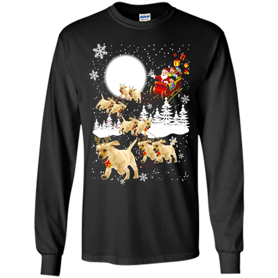 Christmas Santa Golden Retriever Sleigh For Labrador Retriever