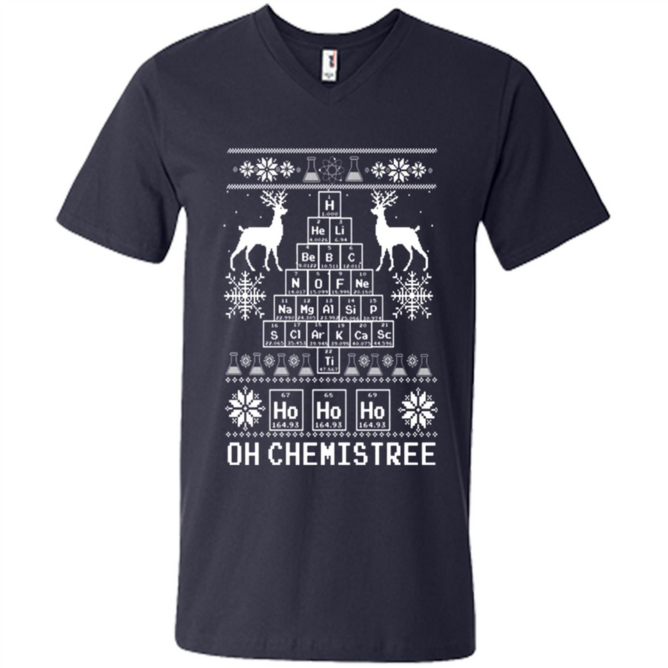 Oh Chemistry Tree Ugly Christmas Sweater - Men's V-Neck