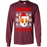 Funny Christmas Santa Corgi Dog Merry Corgmas - Long Sleeve T-Shirt