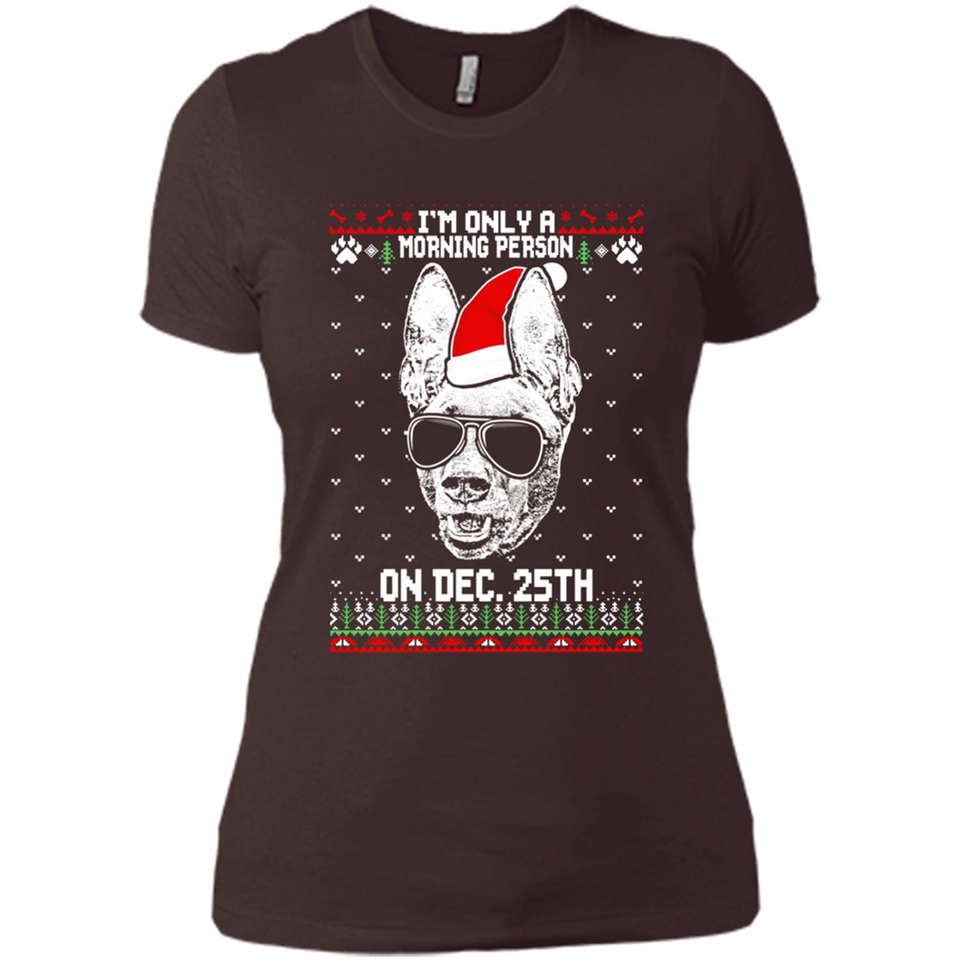 Morning Person Pharaoh Hound Funny Xmas - Ladies' Boyfriend T-Shirt