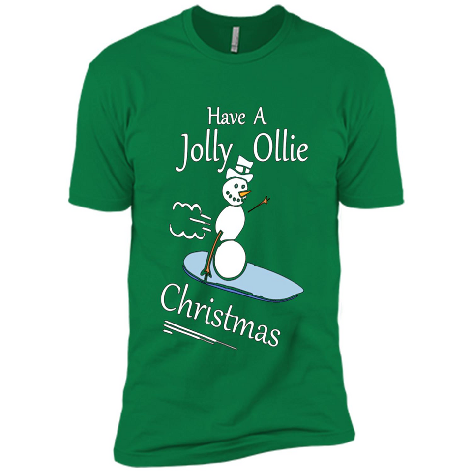 Snowman Snowboarder Tshirt Have Jolly Ollie Christmas